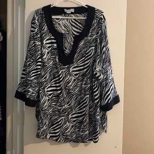 zebra print blouse